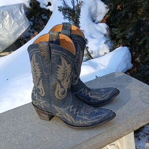 Old Gringo Distressed Blue Boot Sz 9.5B